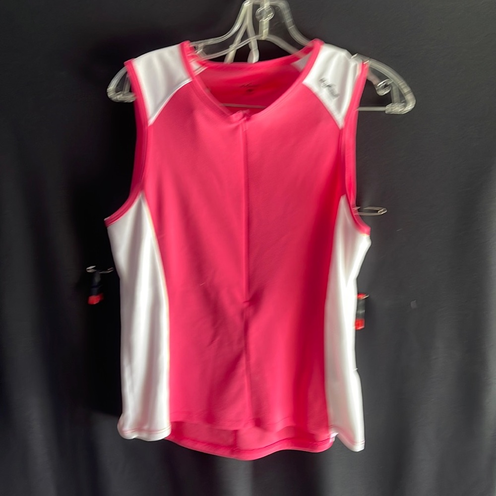 SheBeest Pink Sleeveless Cycling Jersey sz Large